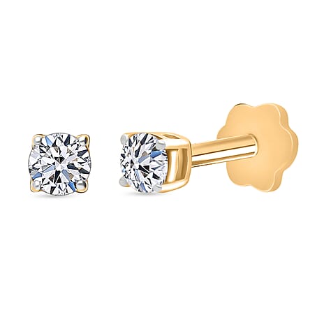 Luxuriant Lab Grown Diamond Earring in 18K YG VermeilSterling Silver  0.220  Ct.