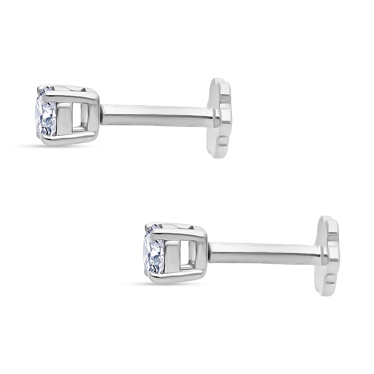 Luxuriant Lab Grown Diamond Earring in Rhodium OverlaySterling Silver  0.350  Ct.