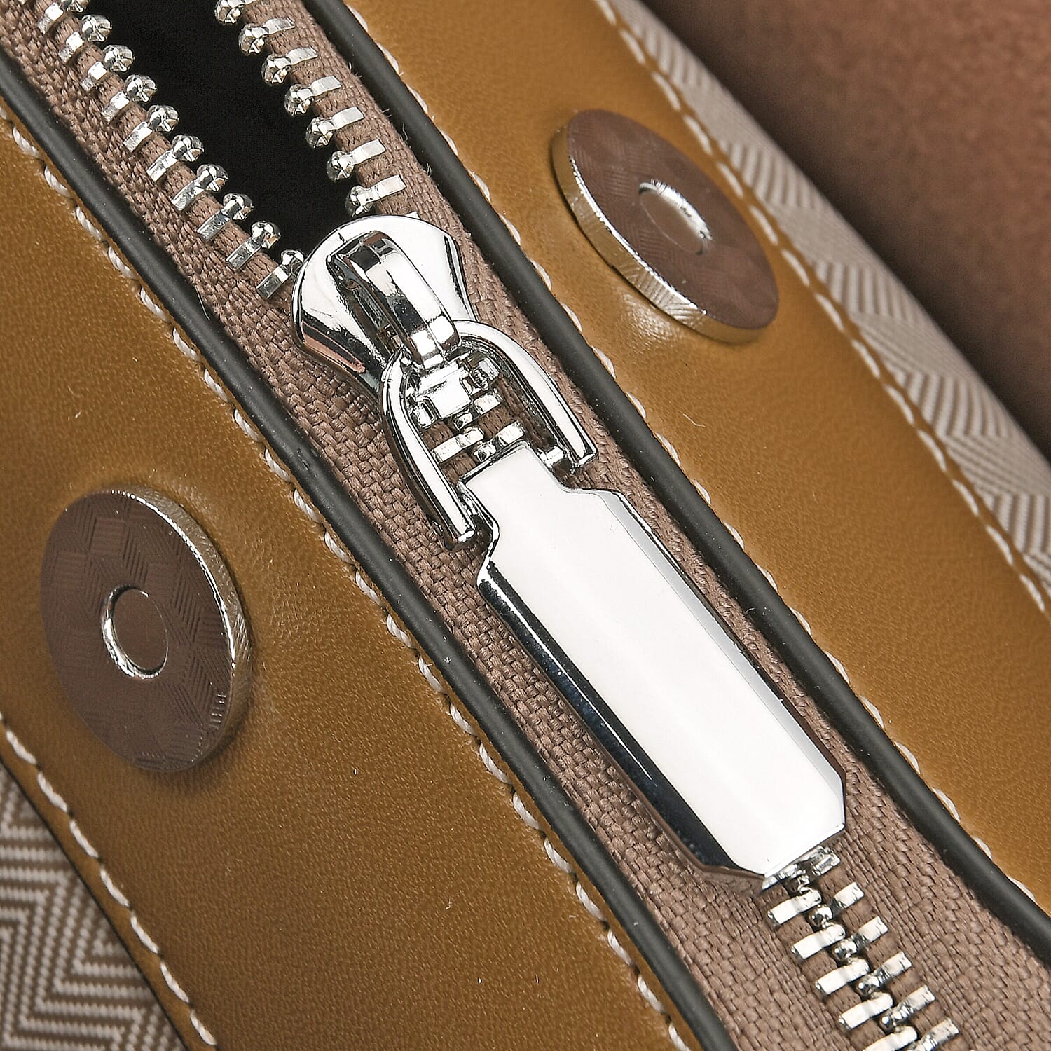 Designer Inspired Genuine Leather Bucket Bag with Detachable Strap (125cm) - Brown