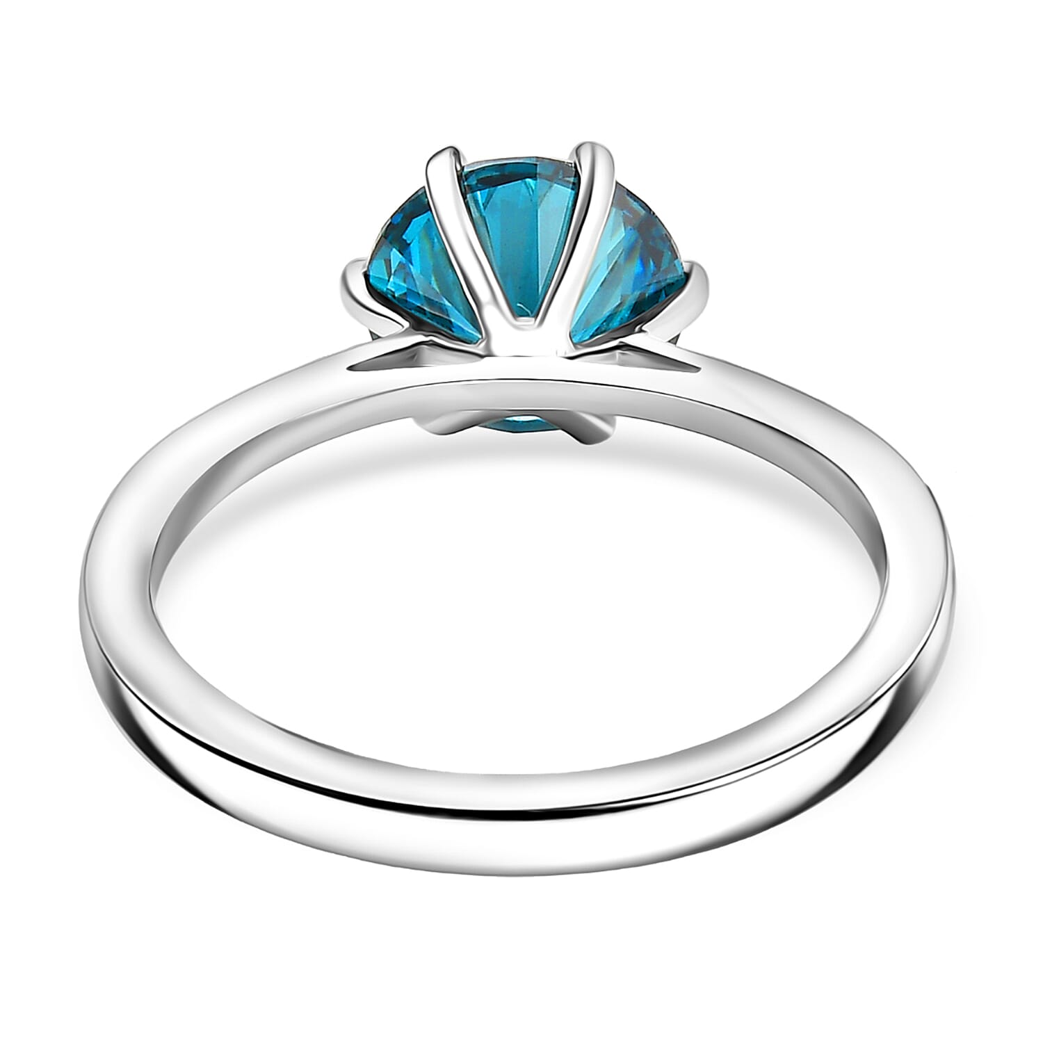 Luxuriant 950 Platinum SGL Certified Lab Grown Blue Diamond (VS) Solitaire Ring 2.00 Ct.