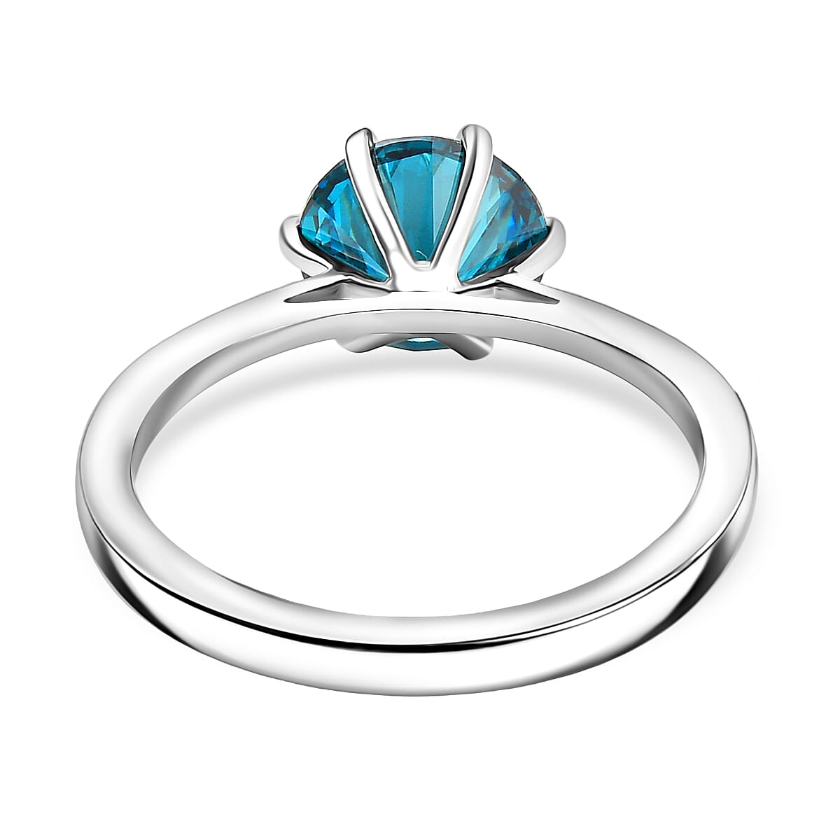 MONSTER DEAL - Luxuriant 950 Platinum SGL Certified Lab Grown Blue Diamond (VS) Solitaire Ring 2.08 Ct.