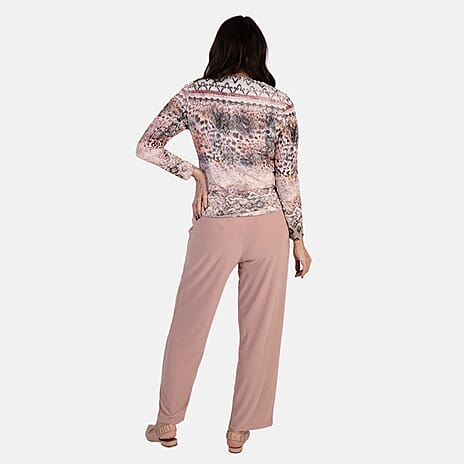 Anamor ITY Ankle Grazer Trouser With Drawstring Waist (Size XL-XXL) - Dusty Pink