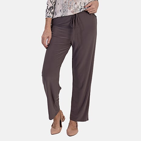 Anamor ITY Ankle Grazer Trouser With Drawstring Waist (Size XL-XXL) - Mink