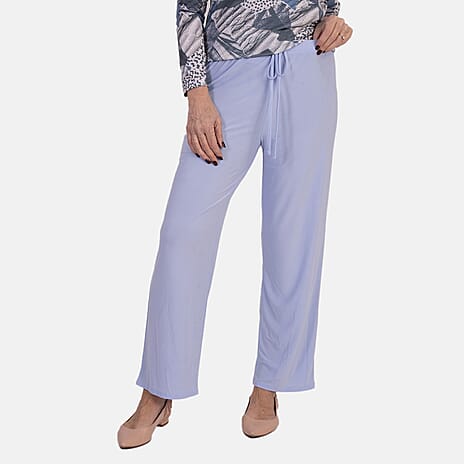 Anamor ITY Ankle Grazer Trouser With Drawstring Waist (Size S-M) - Pale Blue