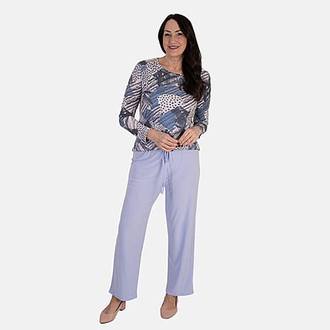 Anamor ITY Ankle Grazer Trouser With Drawstring Waist (Size S-M) - Pale Blue