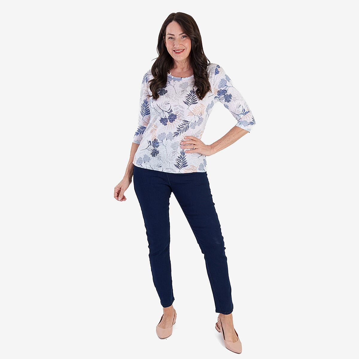 Anamor Printed Long Sleeve Top 