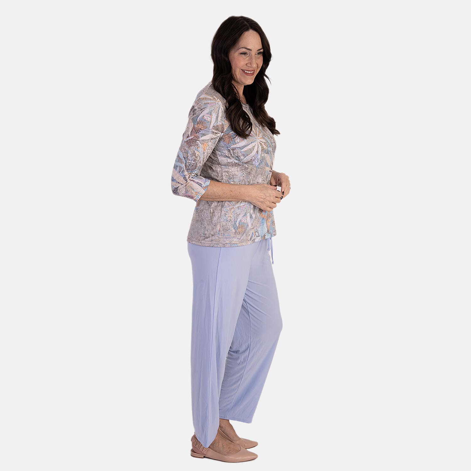 Anamor Printed Long Sleeve Top 