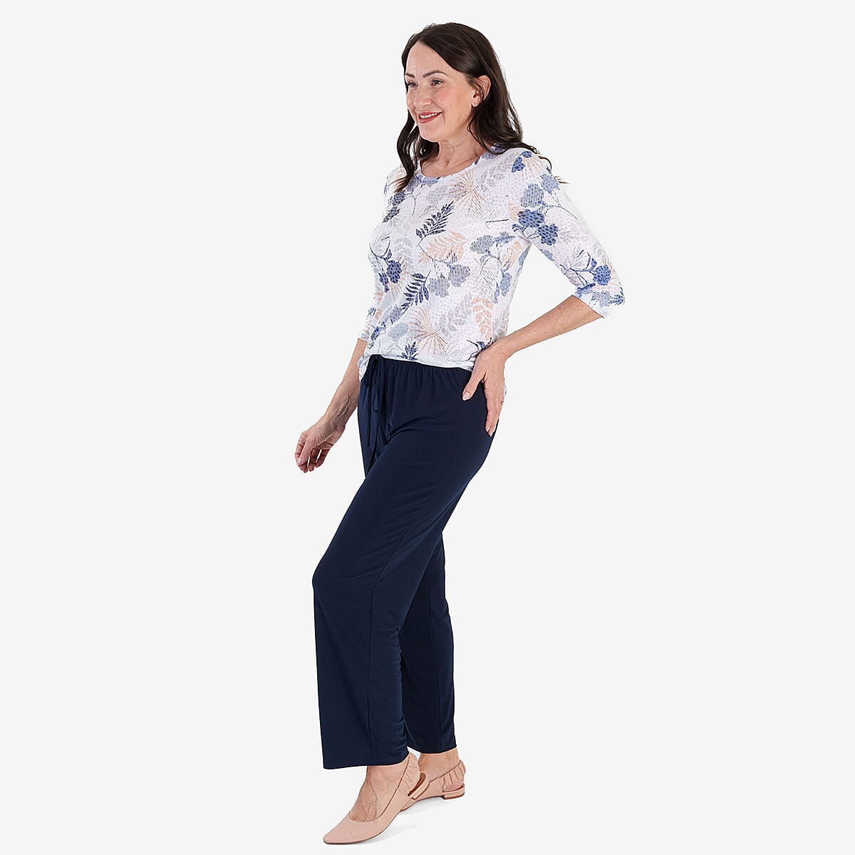 Anamor Ity Ankle Grazer Trouser With Drawstring Waist 