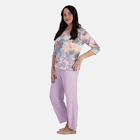 Anamor Ity Ankle Grazer Trouser With Drawstring Waist (Size S-M) - Lilac