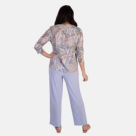 Anamor Ity Ankle Grazer Trouser With Drawstring Waist (Size M-L) - Blue