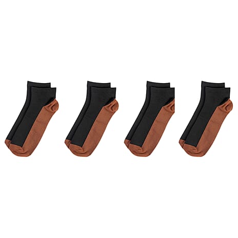 4-Pair Magic Copper Socks (Size S-M) - Black