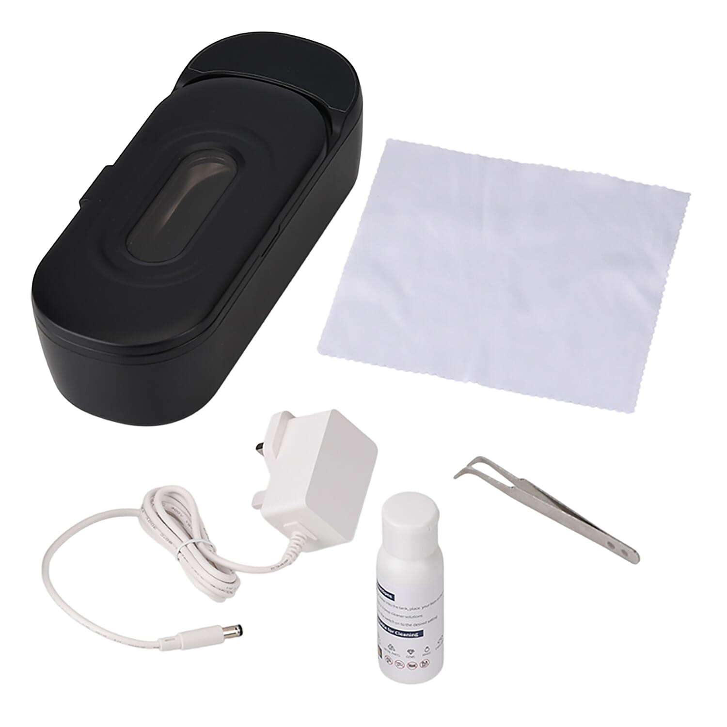 SC-200 Ultrasonic Jewellery Cleaner - 48kHz Professional Sonic Cleaner for Glasses & Watches with 50ml Solution & Dual Timers  (400mL)