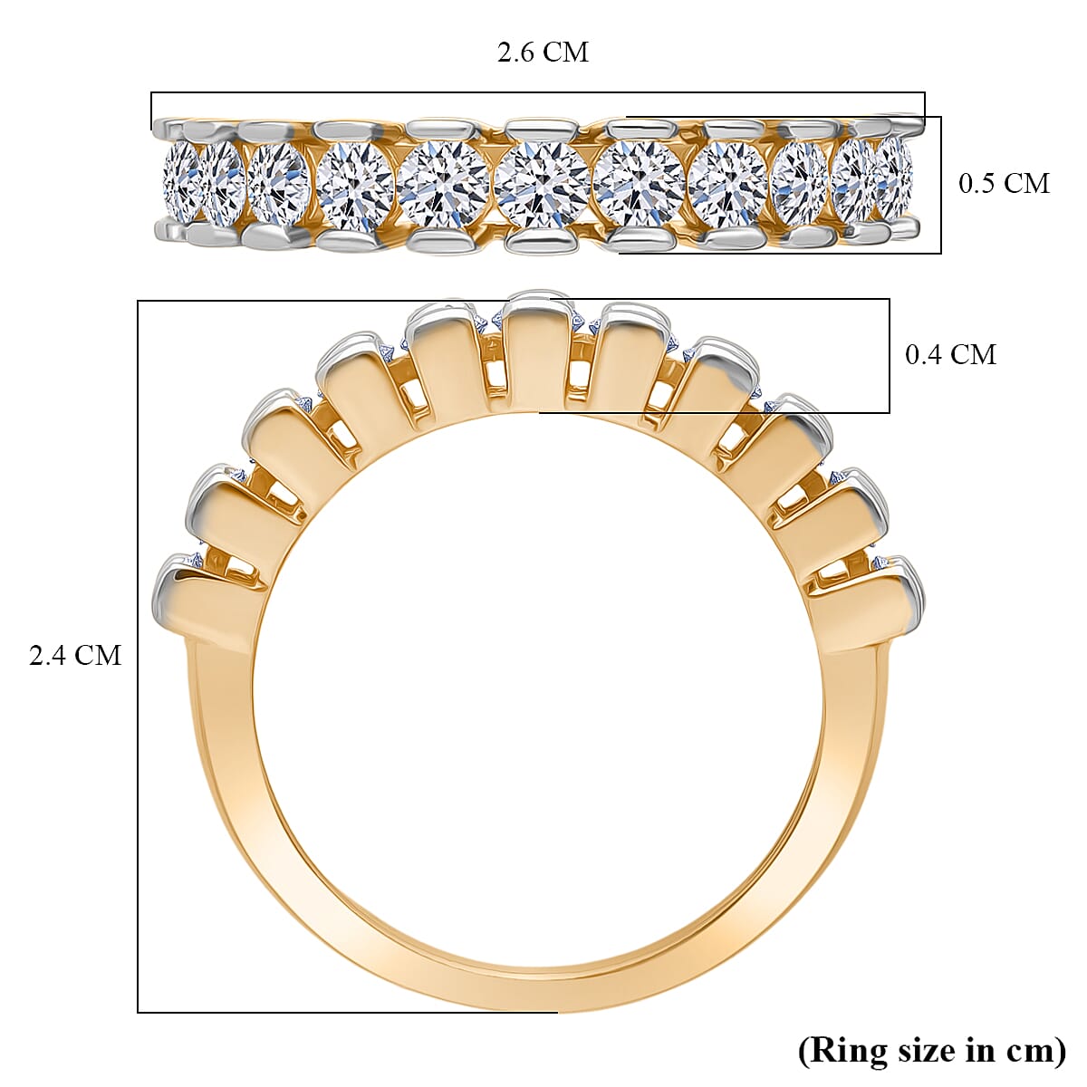 NY Close Out Deal -  Luxuriant Lab Grown Diamond (SI-GH) Ring in 18K Yellow Gold Overlay Sterling Silver 1.00 Ct.