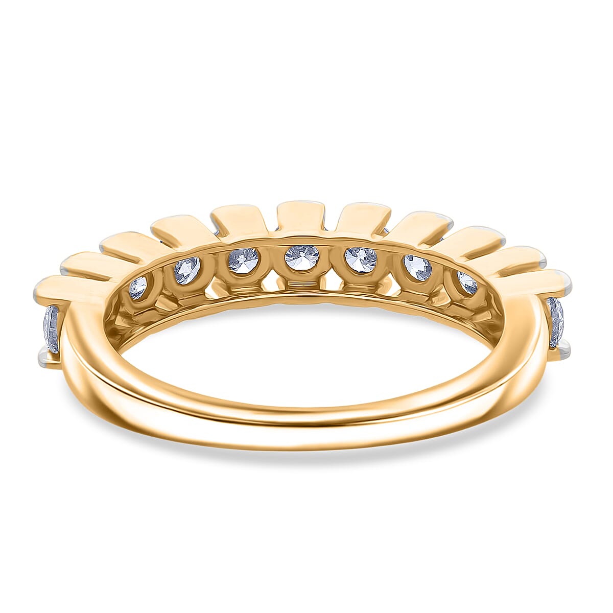 NY Close Out Deal -  Luxuriant Lab Grown Diamond (SI-GH) Ring in 18K Yellow Gold Overlay Sterling Silver 1.00 Ct.