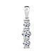 Luxuriant Lab Grown Diamond Pendant in Rhodium Overlay Sterling Silver 1.00 Ct.