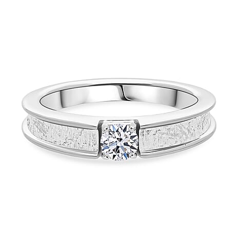 Luxuriant Lab Grown Diamond (SI-GH) Ring in Rhodium Overlay Sterling Silver