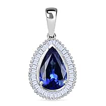 Rhapsody 950 Platinum AAAA Tanzanite and Natural Diamond (VS-EF) Pendant 3.00 Cts