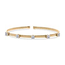 Designer Inspired-  Luxuriant 9K Yellow Gold SGL Certified Lab Grown Diamond (VS-EF) Full Bangle (Size 7.5) 1.27 Ct.