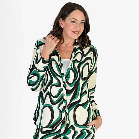 Anamor Printed Shirt (Size S-M) - Green