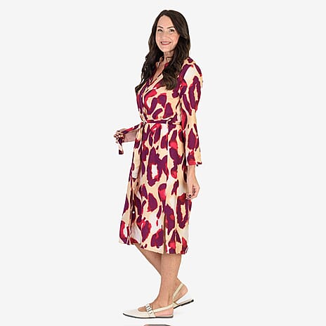 Anamor Printed Shirt Dress (Size S-M) - Pink