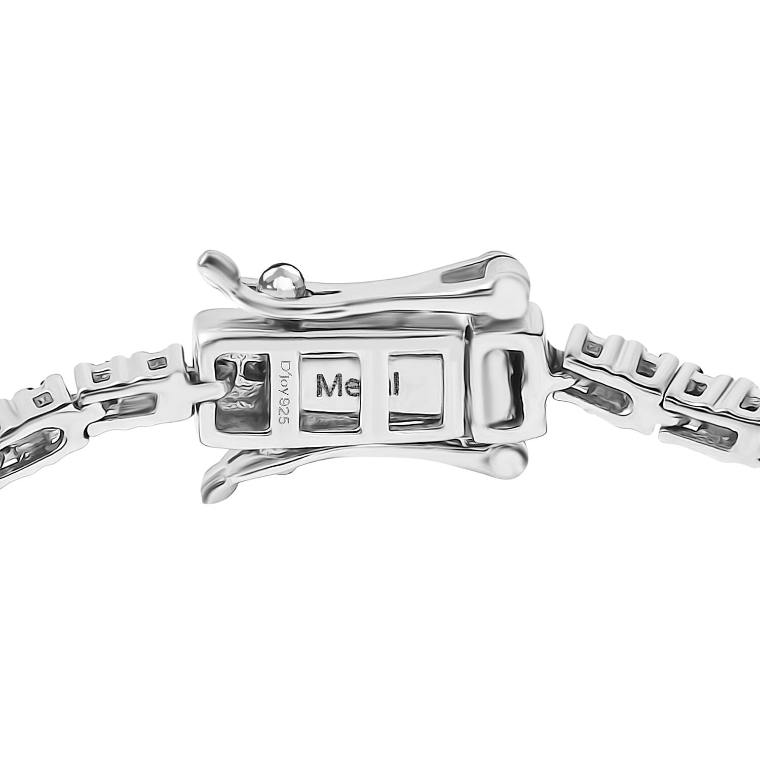 D'Joy Black Diamond Linking Bracelet (Size 7.5) with GB Lock Box in Rhodium Overlay Sterling Silver 2.00 Ct, Silver Wt. 6.46 Gms.