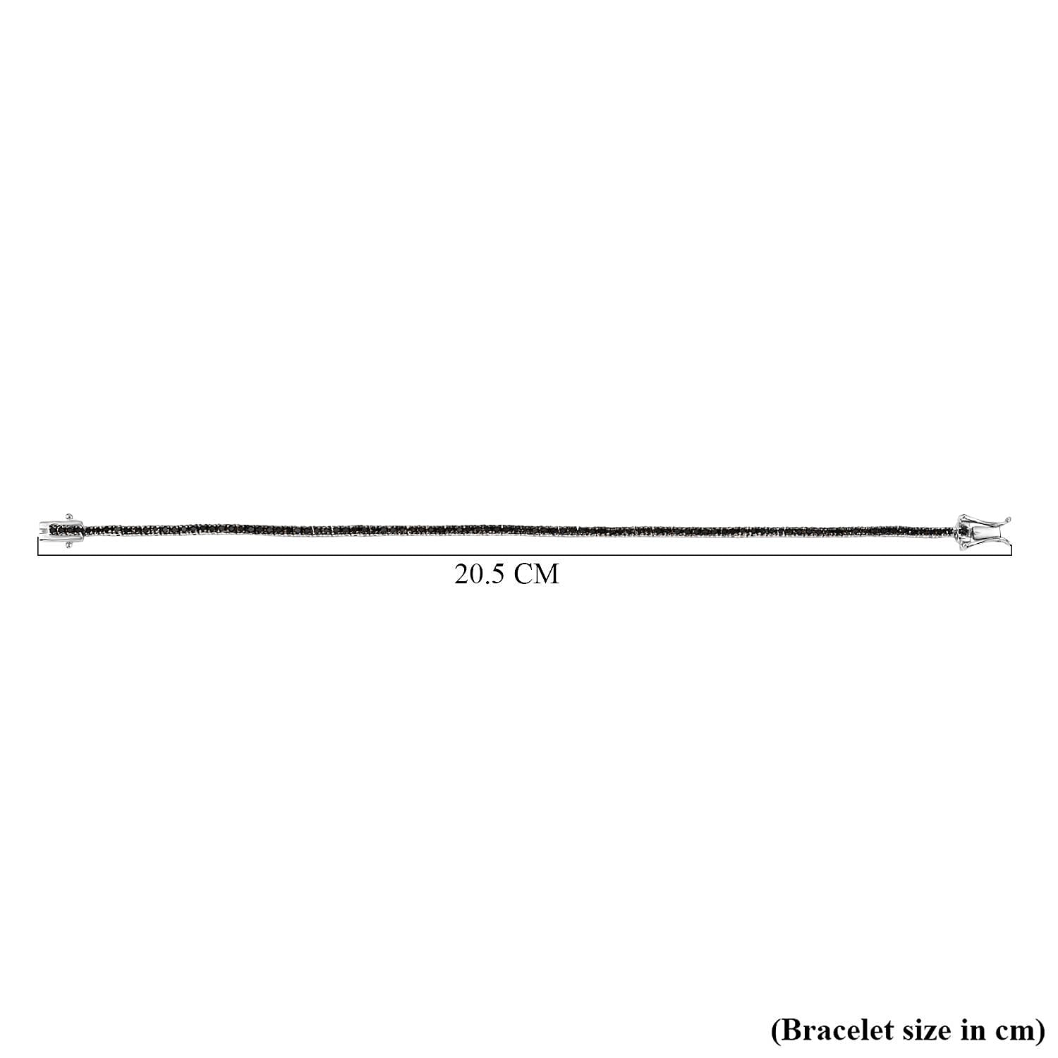 D'Joy Black Diamond Linking Bracelet (Size 7.5) with GB Lock Box in Rhodium Overlay Sterling Silver 2.00 Ct, Silver Wt. 6.46 Gms.