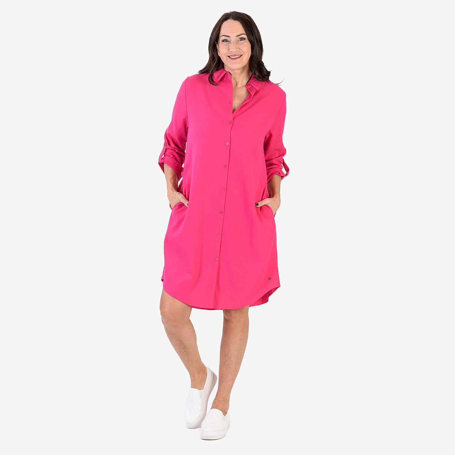 Anamor Solid Colour Shirt Dress