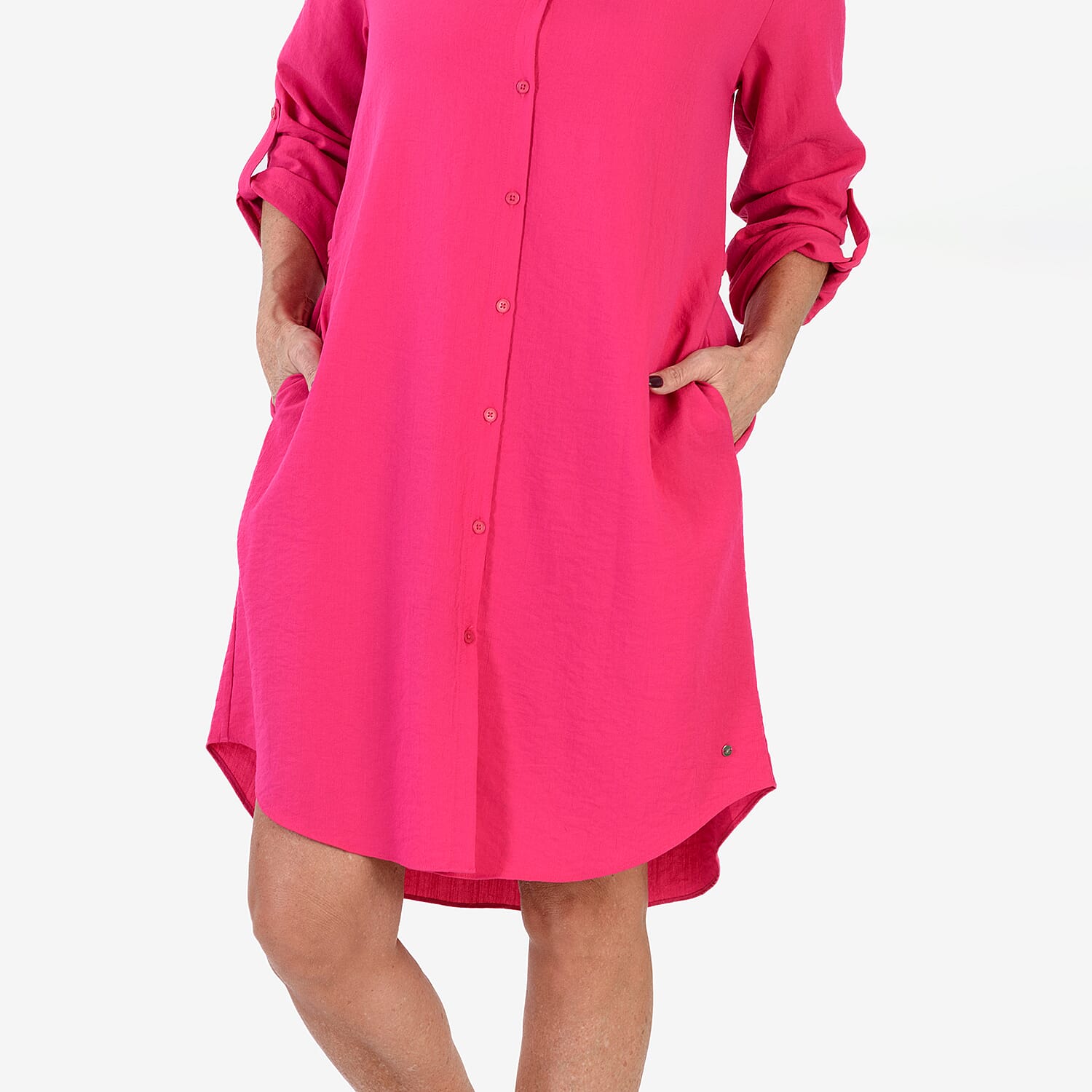 Anamor Solid Colour Shirt Dress