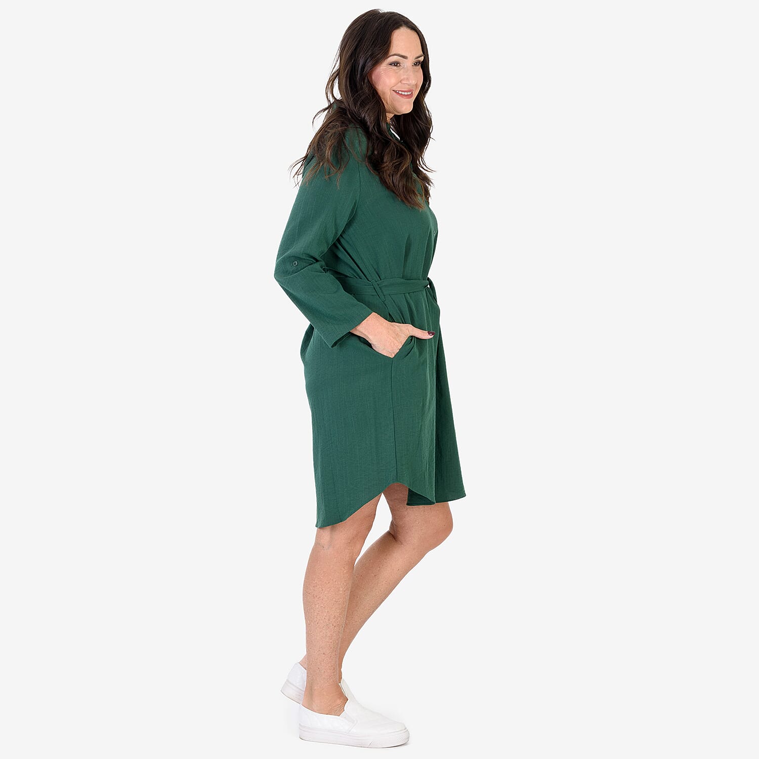 Anamor Solid Colour Shirt Dress