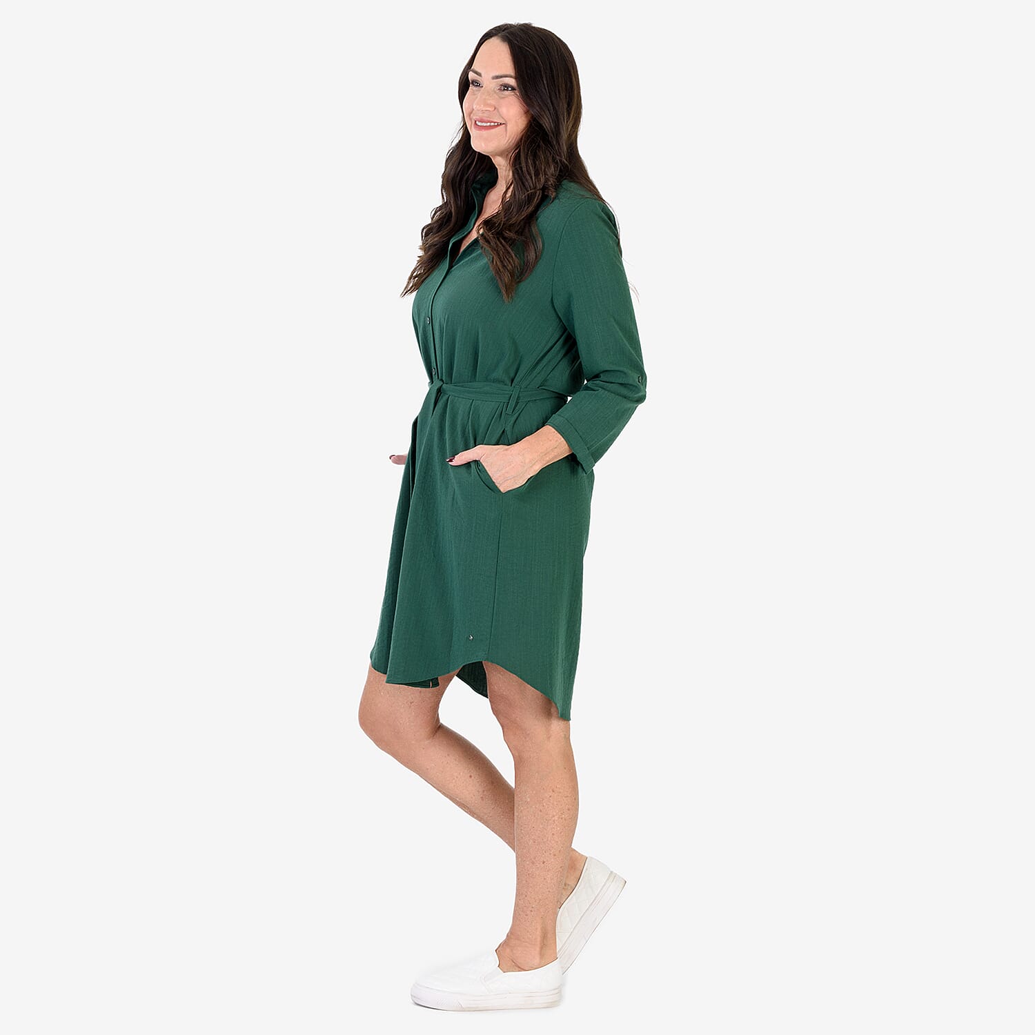 Anamor Solid Colour Shirt Dress