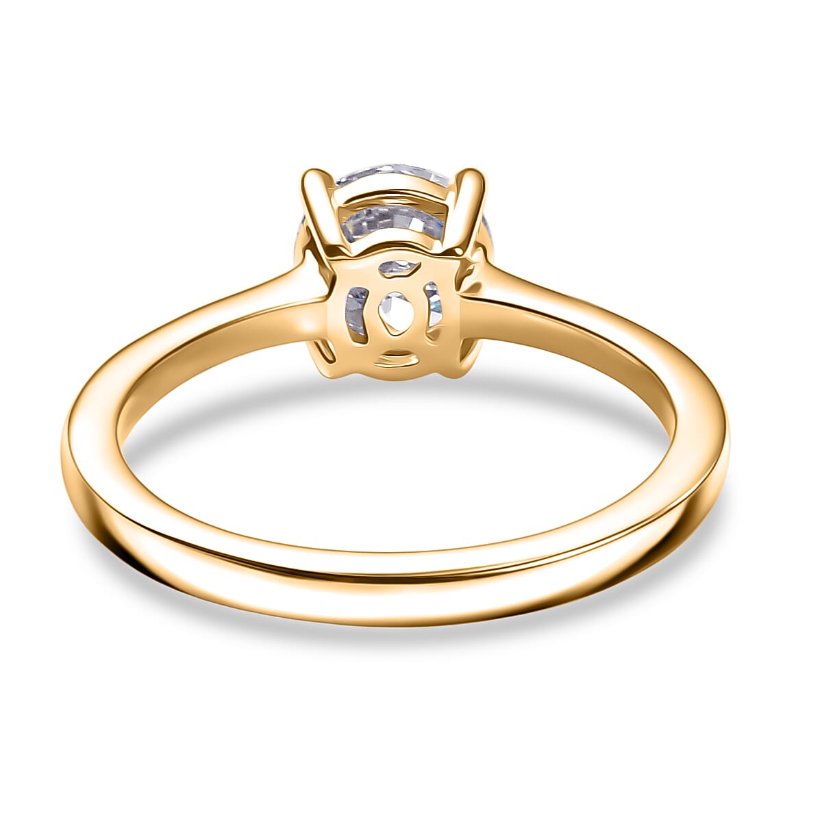 Luxuriant SI-G-H Lab Grown Diamond Solitaire Ring in 18K Vermeil Yellow Gold Plated Sterling Silver 1.09 Ct.