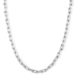 DESIGNER INSPIRED - INDUSTRIAL Necklace In silver tone (Size - 22 - 2 Inch Ext)