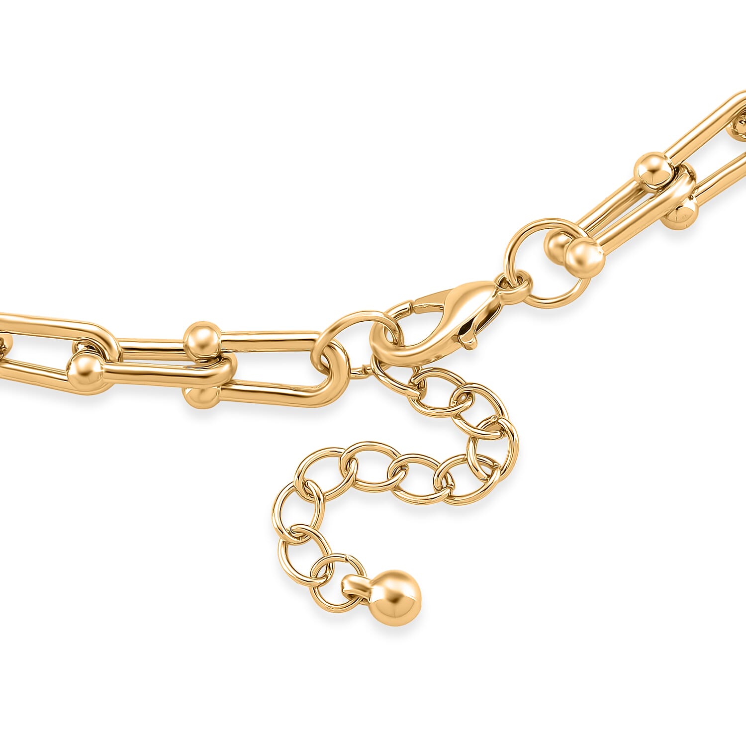 DESIGNER INSPIRED - INDUSTRIAL Necklace (Size - 22 - 2 Inch Ext) in Yellow Gold Tone