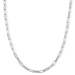 Paperclip Chain Necklace (Size - 20 - 2 inch Ext.) in Gold Colour Plating