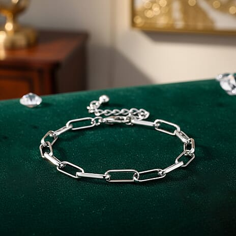 Paperclip Chain Bracelet (Size - 8-2 inch Ext.)