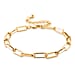 Paperclip Chain Bracelet (Size - 8-2 inch Ext.) in Gold Colour Plating