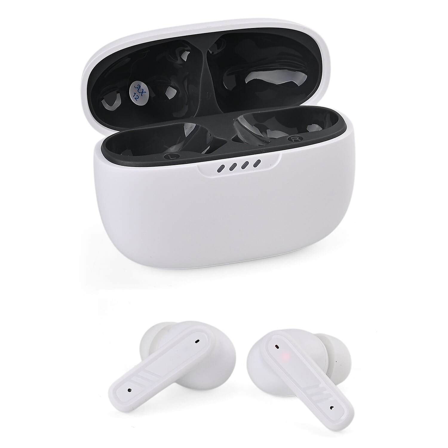 Wireless Earbuds with Charging Case & 3-4 Hour Playtime - White