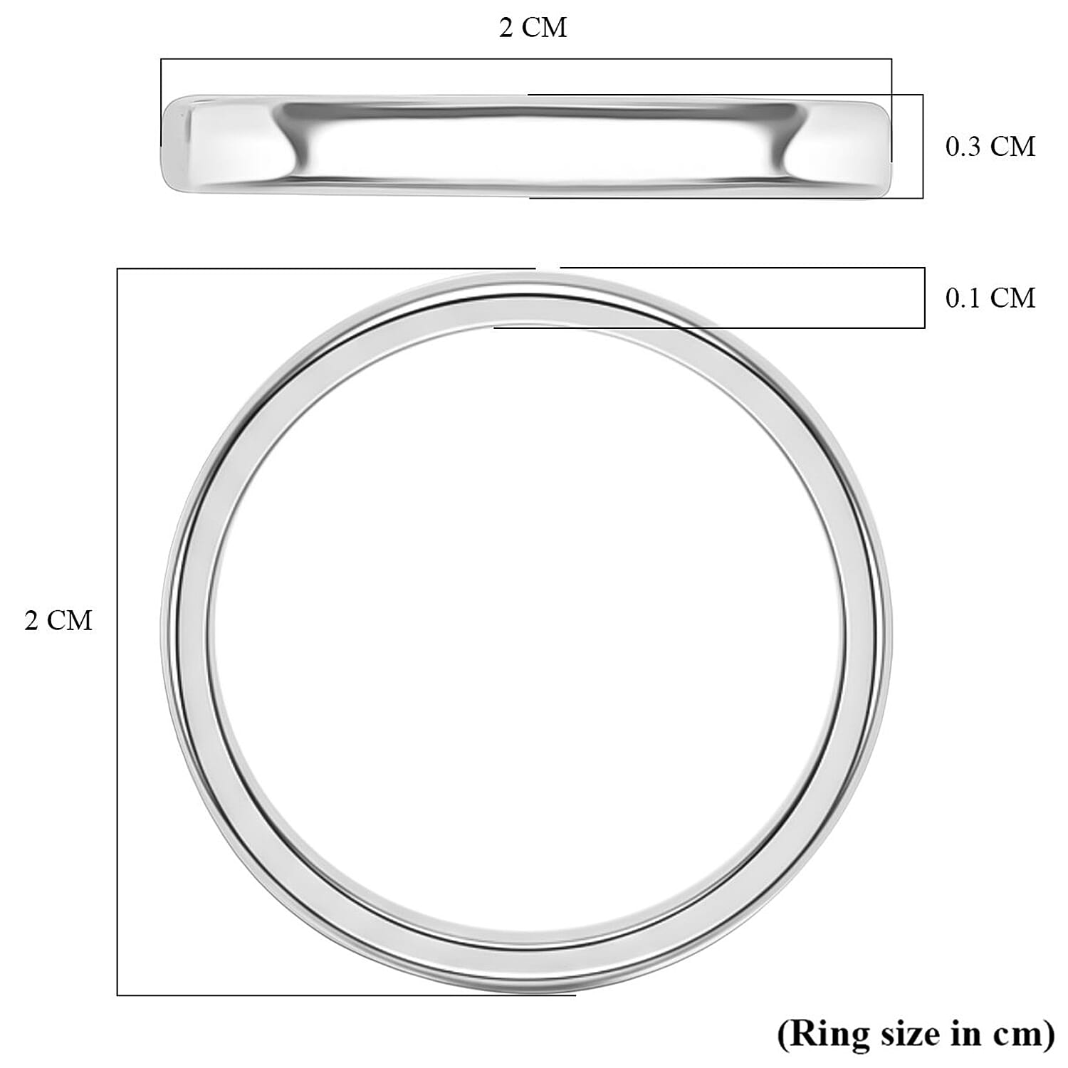 950 Platinum Band Ring