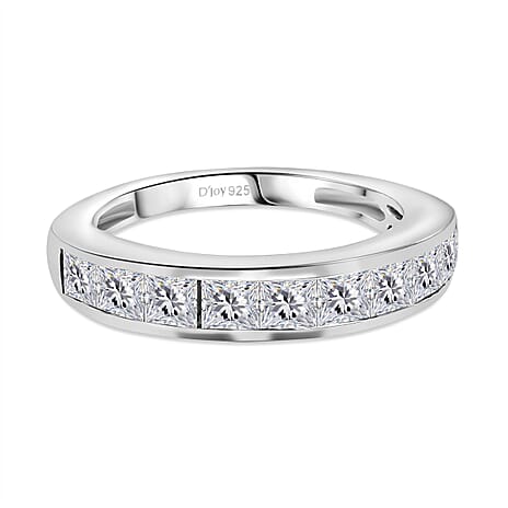 D'Joy Moissanite Fancy Ring in Rhodium OverlaySterling Silver  1.377  Ct.