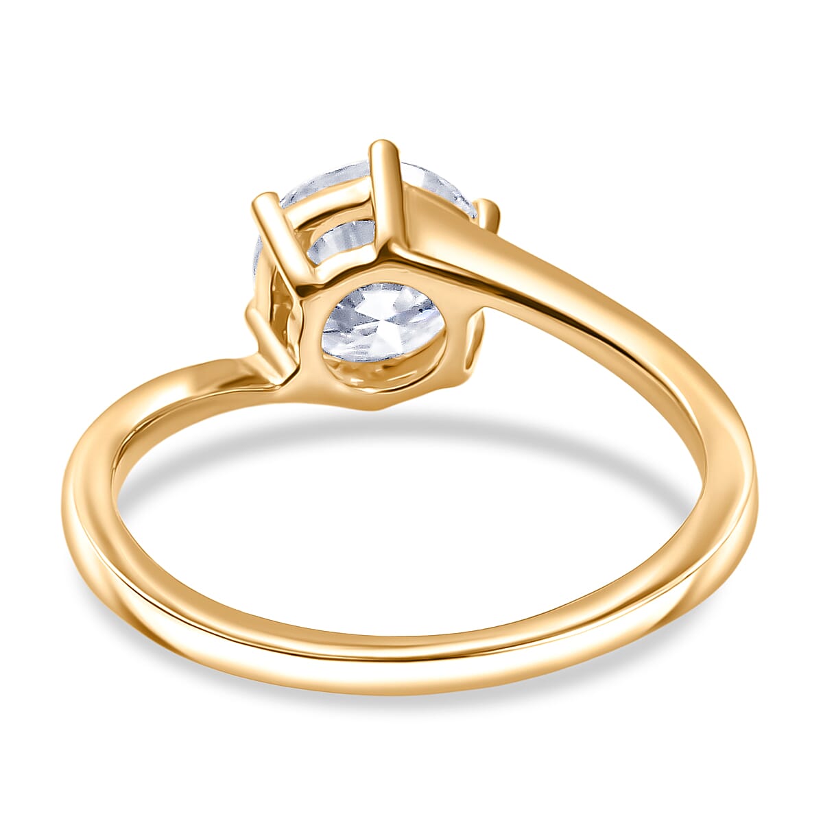 D'Joy Moissanite Ring in 18K YG PlatingSterling Silver  1.207  Ct.