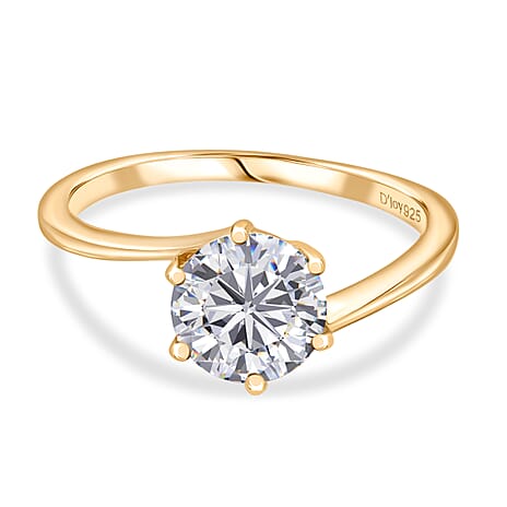 D'Joy Moissanite Ring in 18K YG PlatingSterling Silver  1.207  Ct.