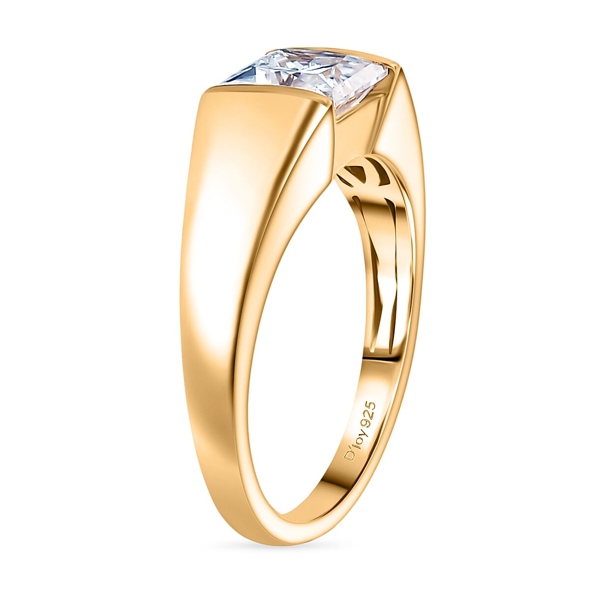 D'Joy Moissanite Band Ring in 18K YG PlatingSterling Silver  1.155  Ct.