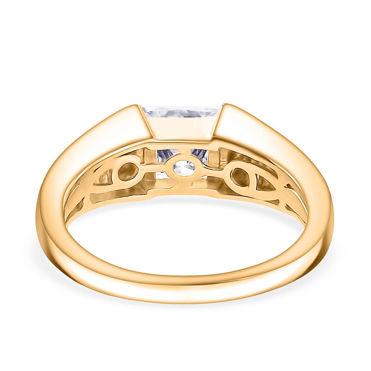 D'Joy Moissanite Band Ring in 18K YG PlatingSterling Silver  1.155  Ct.