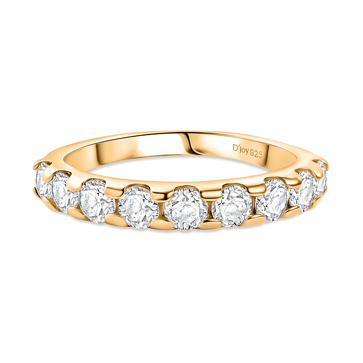 D'Joy Moissanite Fancy Ring in 18K YG PlatingSterling Silver  0.900  Ct.