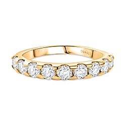 D'Joy Moissanite Half-Eternity Ring in Sterling Silver