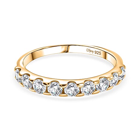 D'Joy Moissanite Fancy Ring in 18K YG PlatingSterling Silver  0.900  Ct.