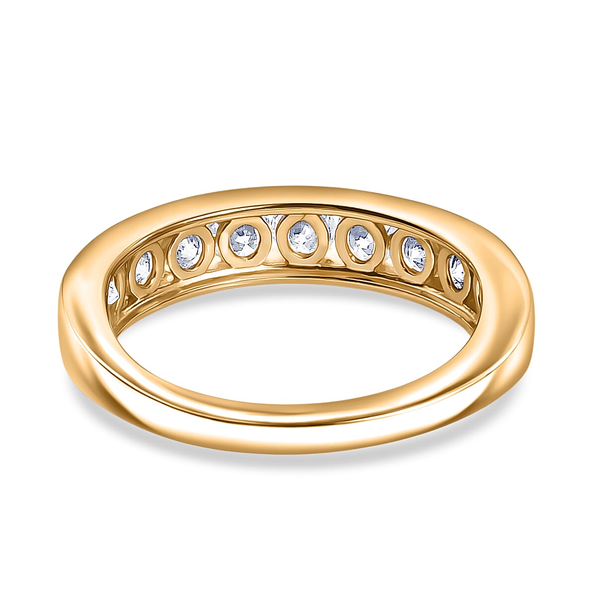 D'Joy Moissanite Ring in 18K YG PlatingSterling Silver  0.900  Ct.