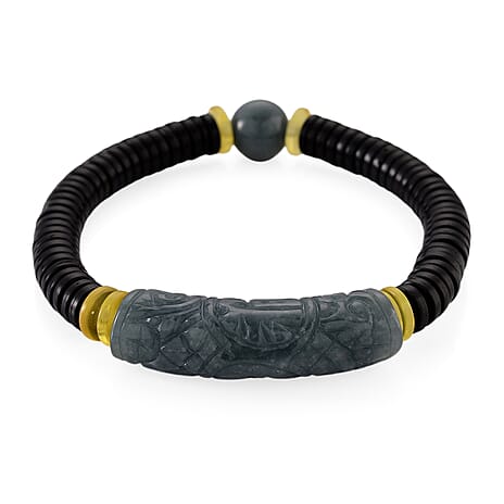 Natural Jade, Amber, Coconut Shell Stone Bracelet  115.000  Ct.