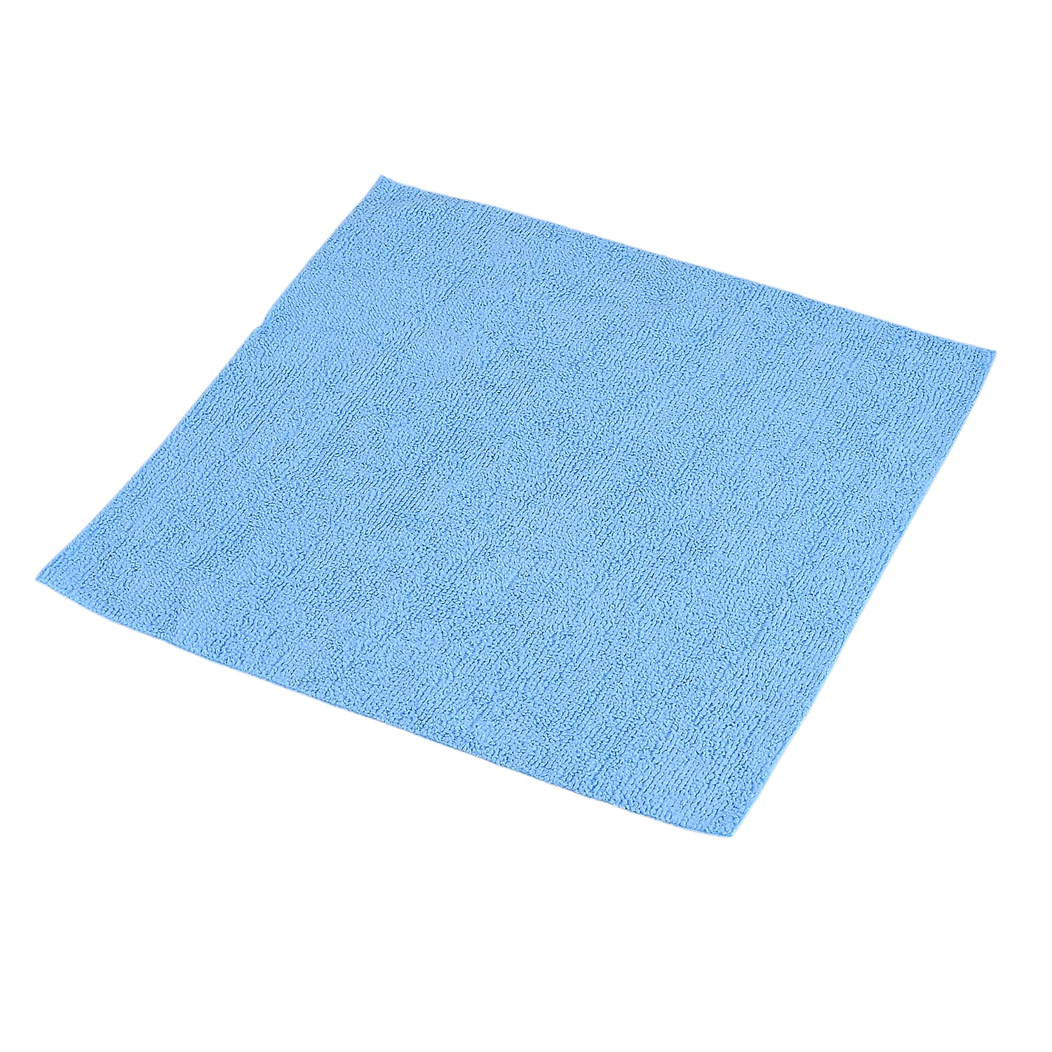 Tear-Away Microfiber Cleaning Cloths on a Roll - 30 Reusable (30 x 30cm) Sheets, Non-Scratch Multi-Surface Towels - Light Blue