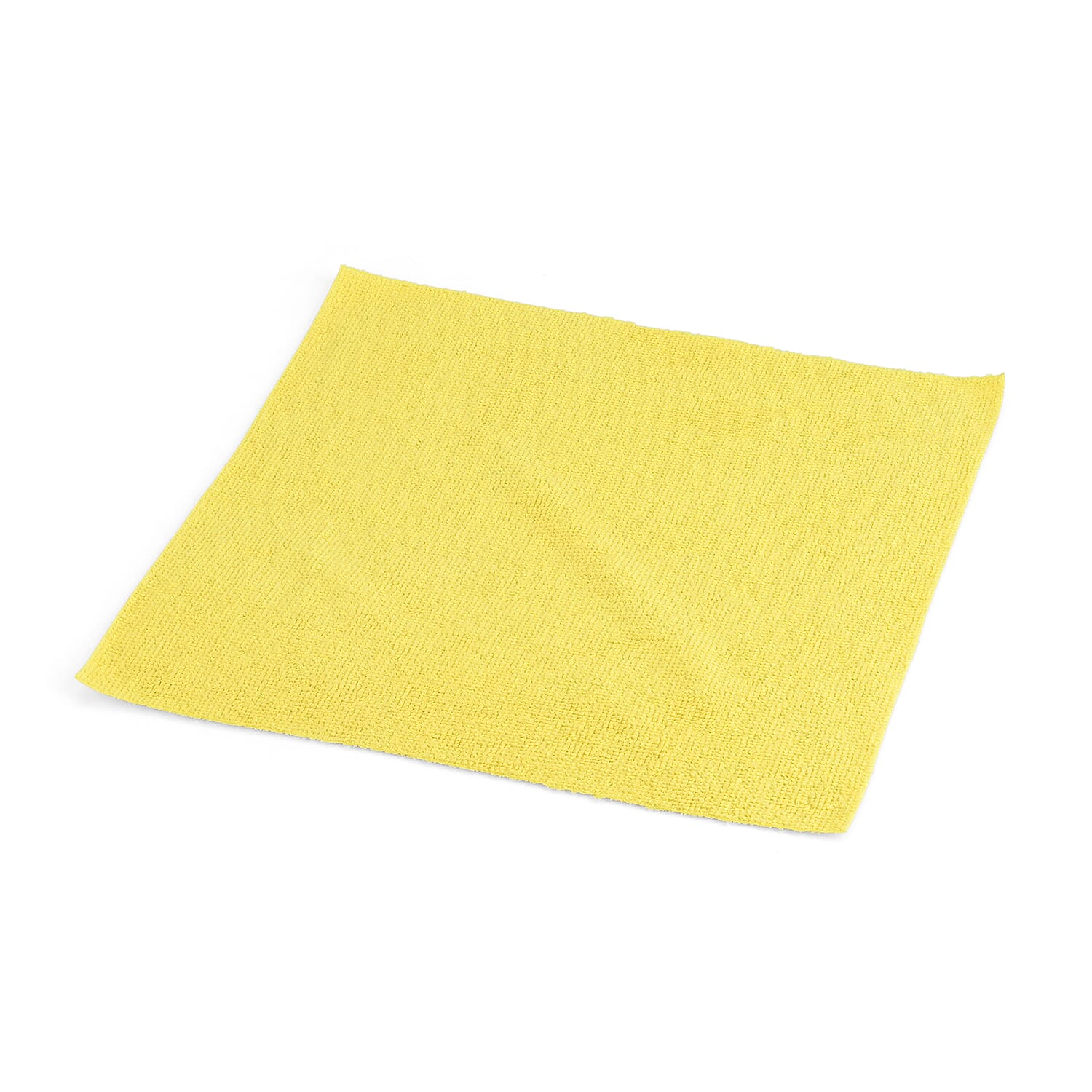 Tear-Away Microfiber Cleaning Cloths on a Roll - 30 Reusable (30 x 30cm) Sheets, Non-Scratch Multi-Surface Towels - Yellow